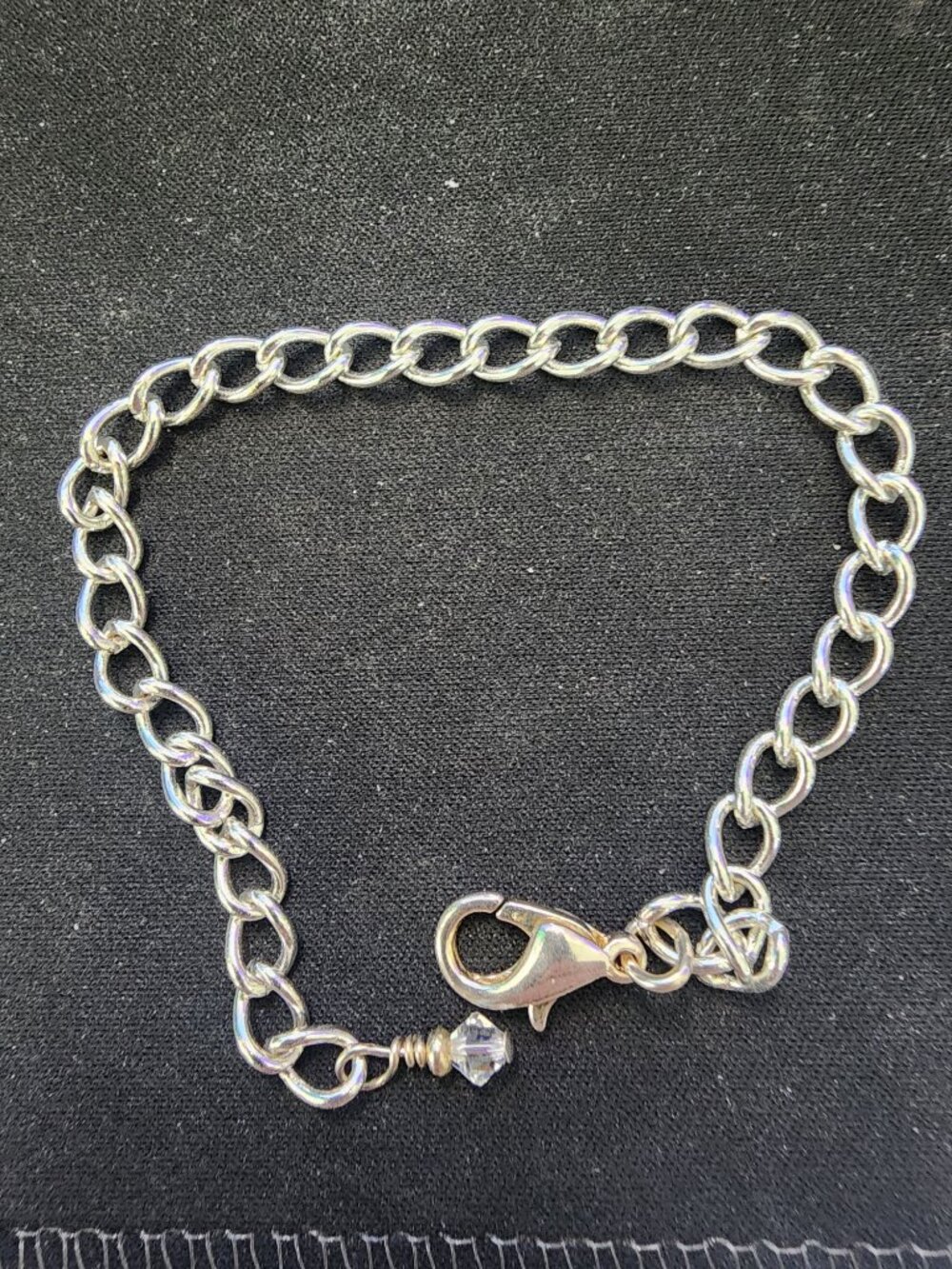 7.5 inch silver color bracelet